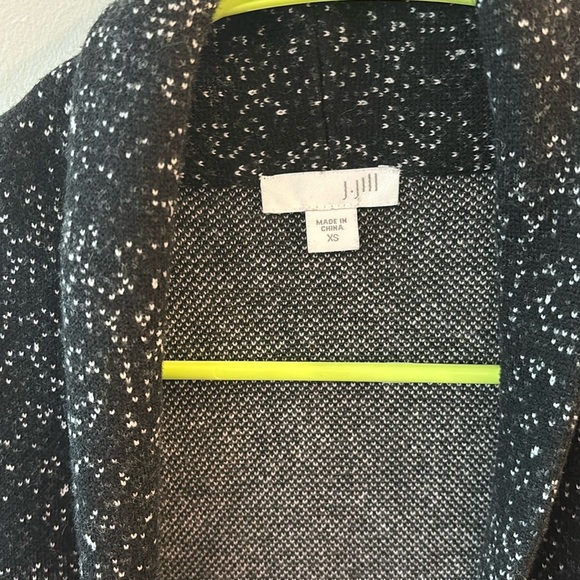 Ladies J. JILL BLACK COTTON SWEATER CARDIGAN - Picture 2 of 4